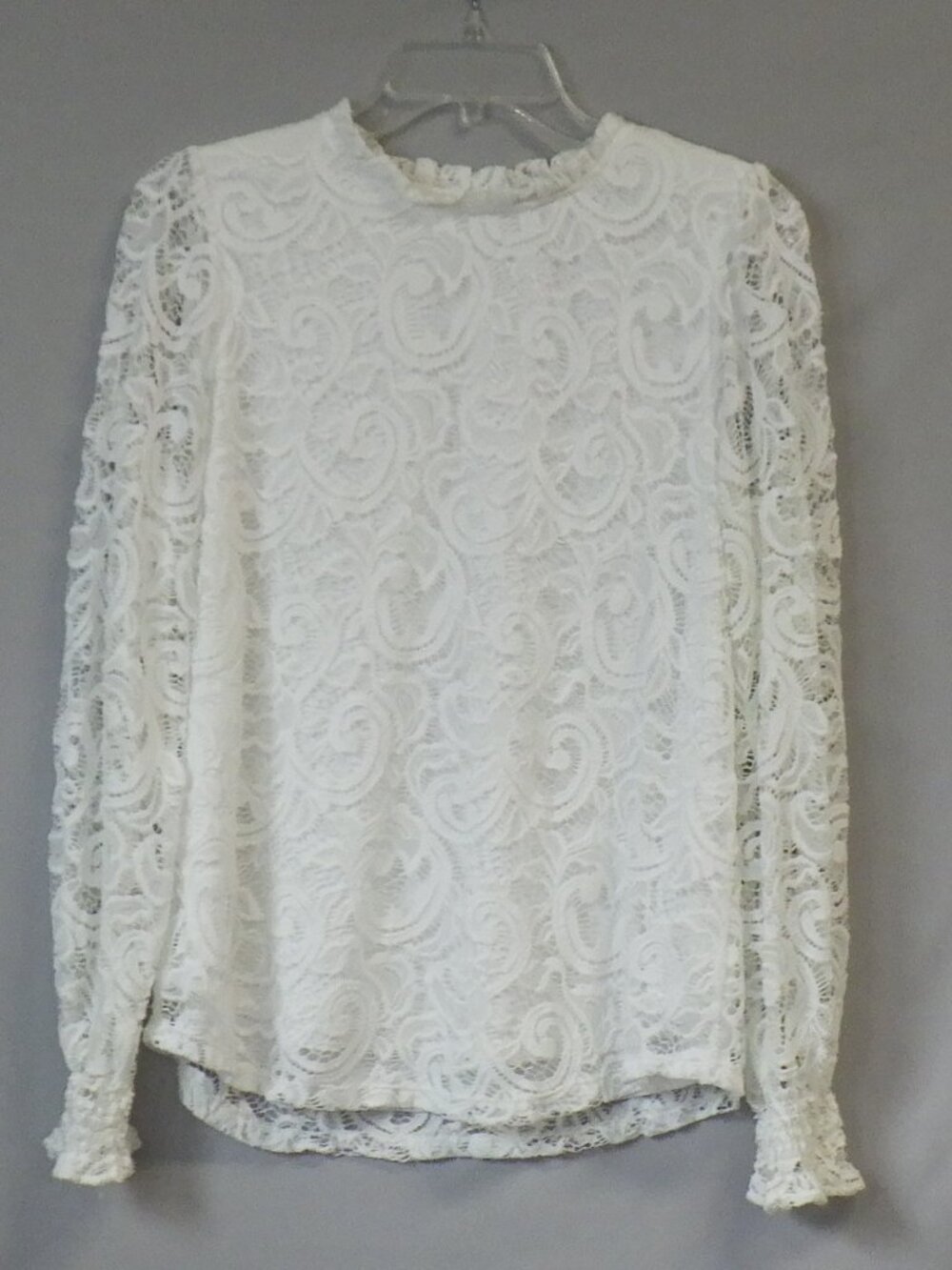 Adrianna Papell White Lace Top